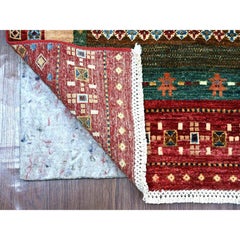 Colorful Soft Wool Fine Kashkuli Gabbeh Style Hand Knotted Runner Rug