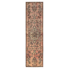 2
9 "x8
8" Pfirsich Farbe Vintage Persisch Lilahan Hand geknüpft reine Wolle Läufer Teppich