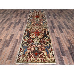 2'9"x9'10" Gray Bijar Garus Design Aryana Grade Hand Knotted Wool Runner Rug