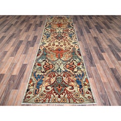 2'9"x9'10" Gray Bijar Garus Design Aryana Grade Hand Knotted Wool Runner Rug