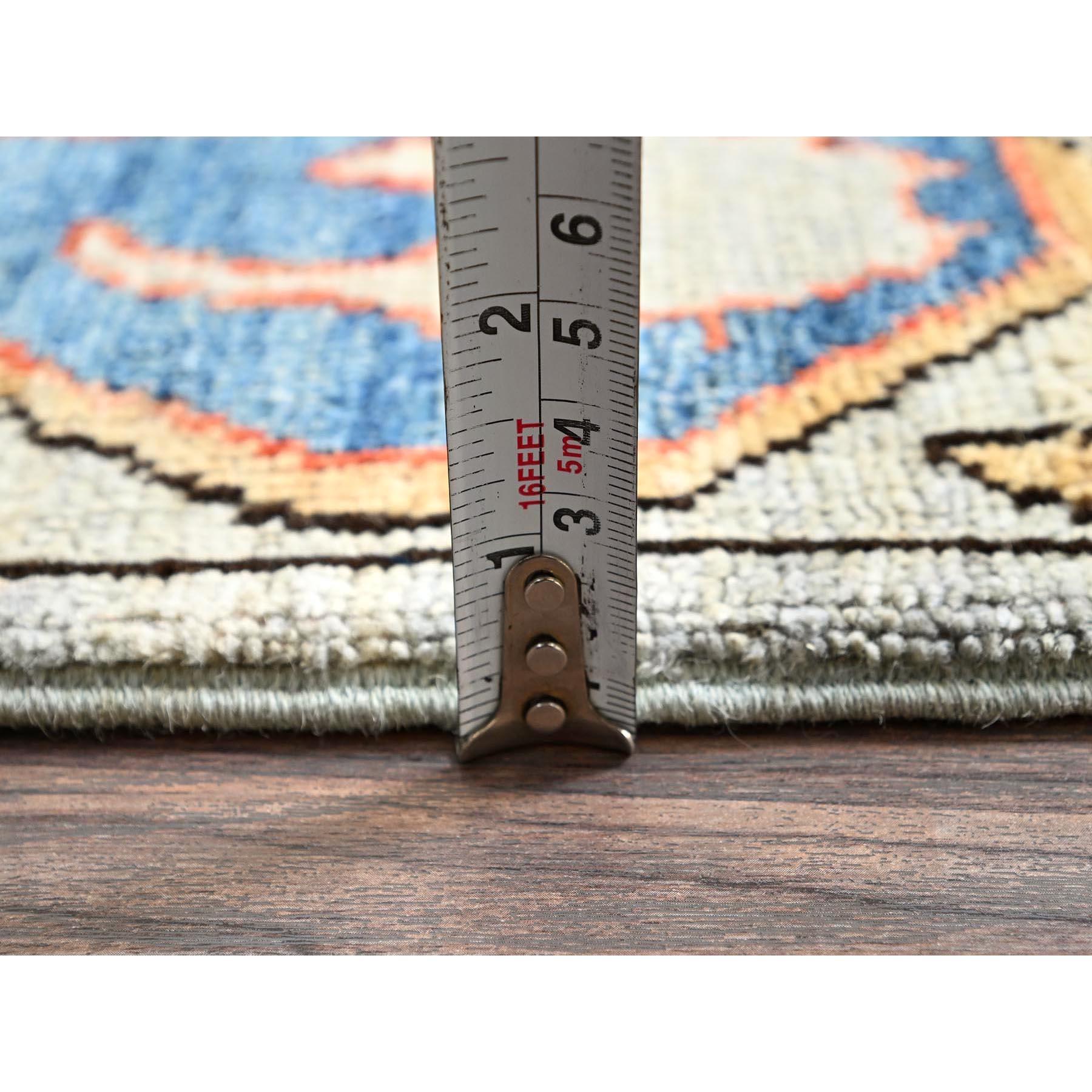 Tapis de course Bijar Garus Design Aryana de qualité noué à la main gris 2'9