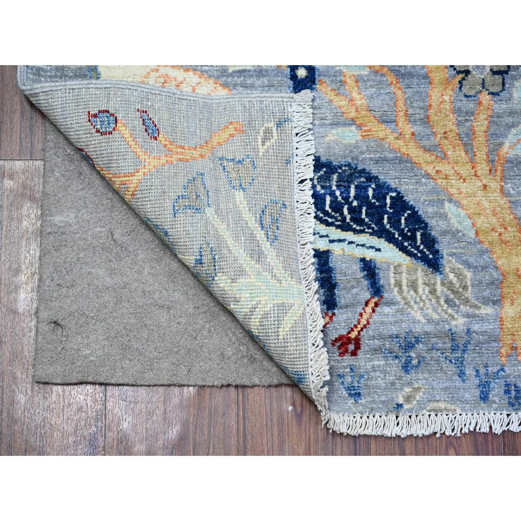 This is a truly genuine one-of-a-kind Afghan Peshawar with Birds of Paradise Design, Hand Knotted, Pure Wool, Oriental Rug. It has been Knotted for months and months in the centuries-old weaving craftsmanship techniques by expert artisans.
Primary