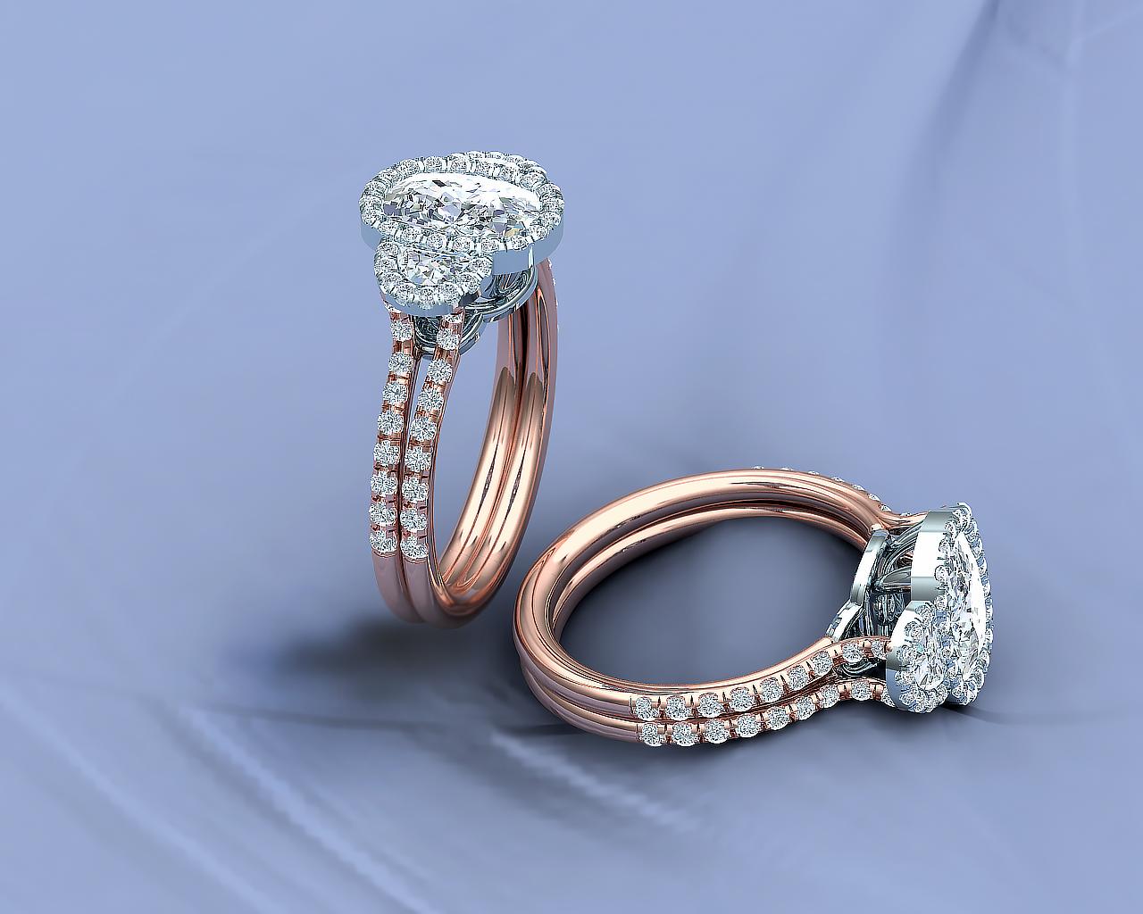 2 carat center stone engagement ring