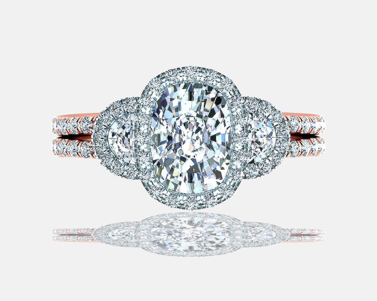 2Carats Cushion Diamond Engagement Ring For Sale 1