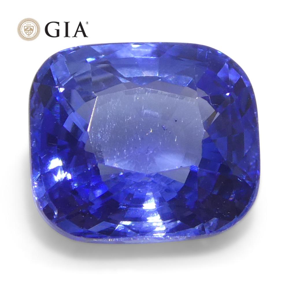 da uomo o donna Zaffiro blu a cuscino da 2 carati certificato GIA Sri Lanka in vendita