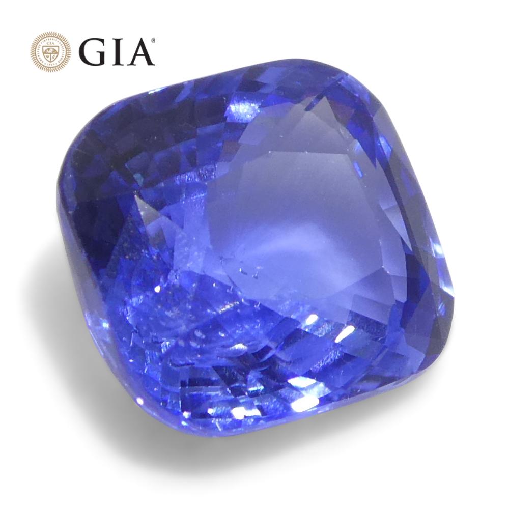 Zaffiro blu a cuscino da 2 carati certificato GIA Sri Lanka in vendita 2