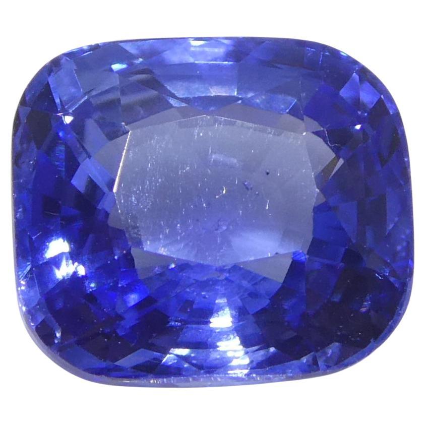 Zaffiro blu a cuscino da 2 carati certificato GIA Sri Lanka in vendita