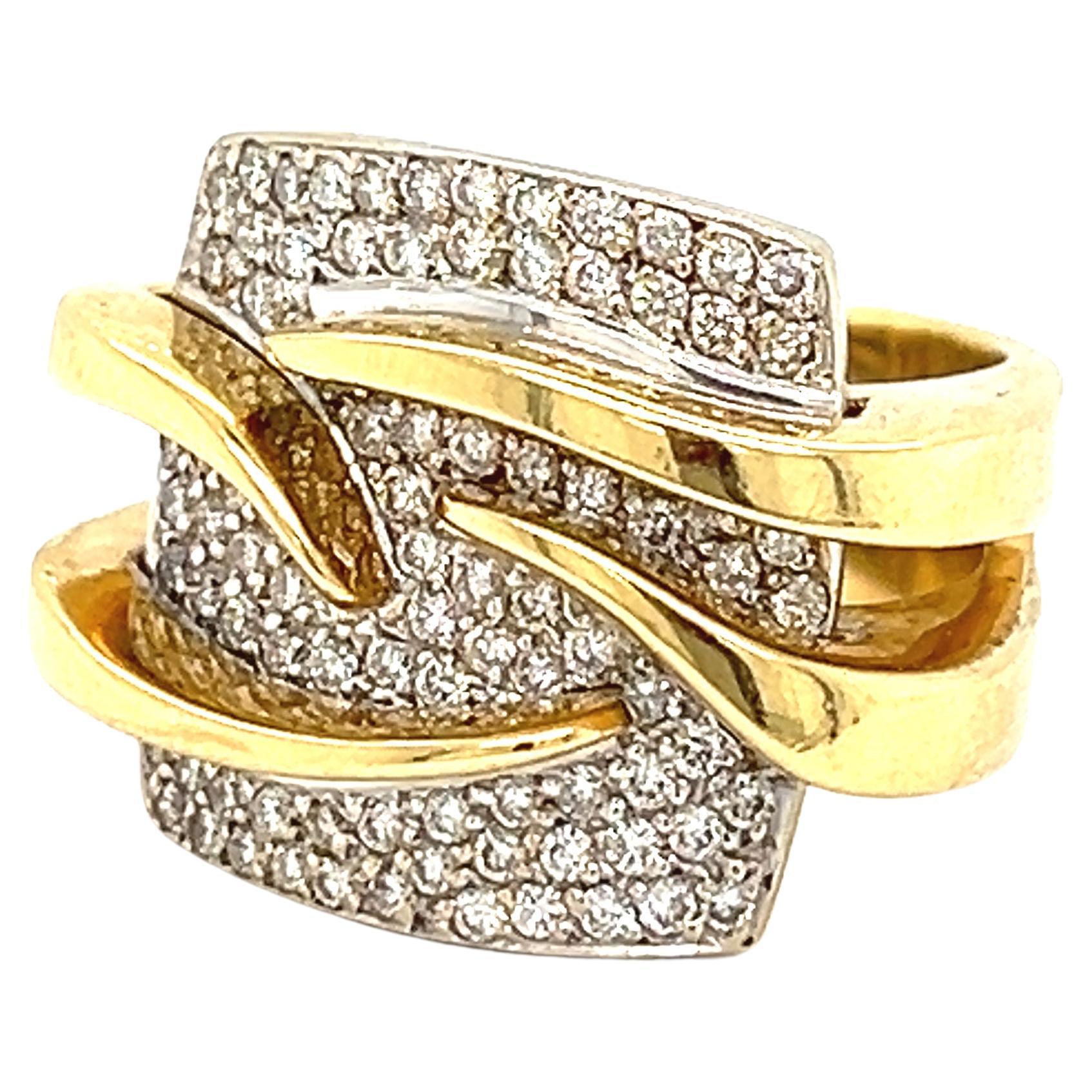 2 Karat Diamant 18k Vintage-Ring