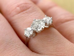 2ct Diamond and Platinum Trilogy Ring