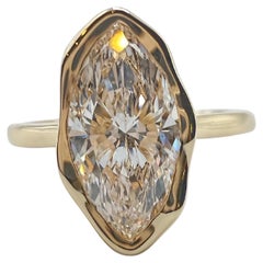 2ct Diamond engagement ring Designer ring 18KT yellow gold VS1 E