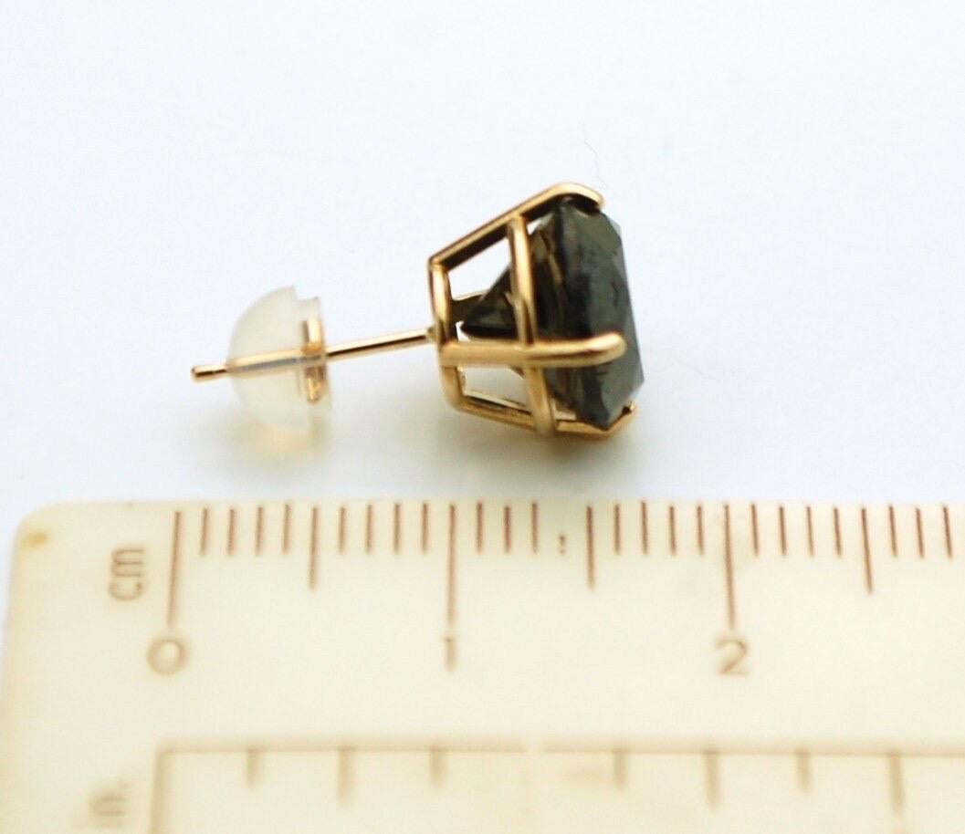 2ct Orecchini con borchie in oro 14KT Orecchini con borchie in diamanti neri Nature Diametro certificato In condizioni Nuovo in vendita a Boca Raton, FL