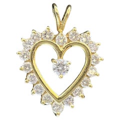 2 Karat Diamanten 14 Karat Gelbgold Anhänger