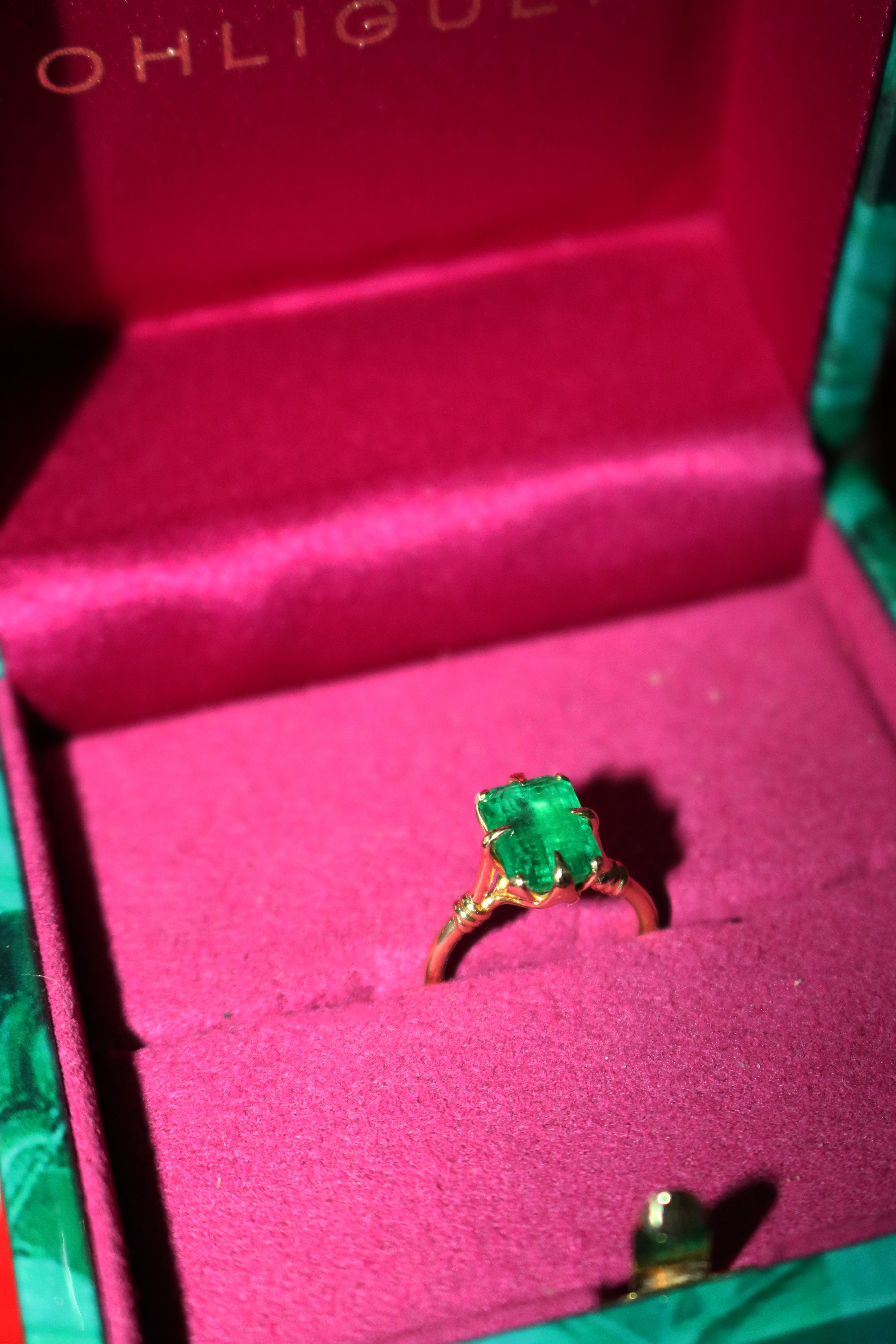 2ct Emerald Cut Engagement Ring in 18ct Yellow Gold