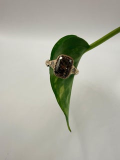 2ct Fancy Brown diamond ring 14KT gold diamond engagement ring