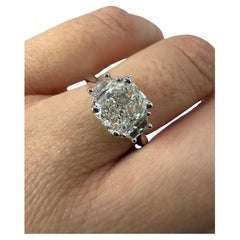 Anello con diamante di fidanzamento 2ct G /SI2 Anello con tre pietre in oro 14KT