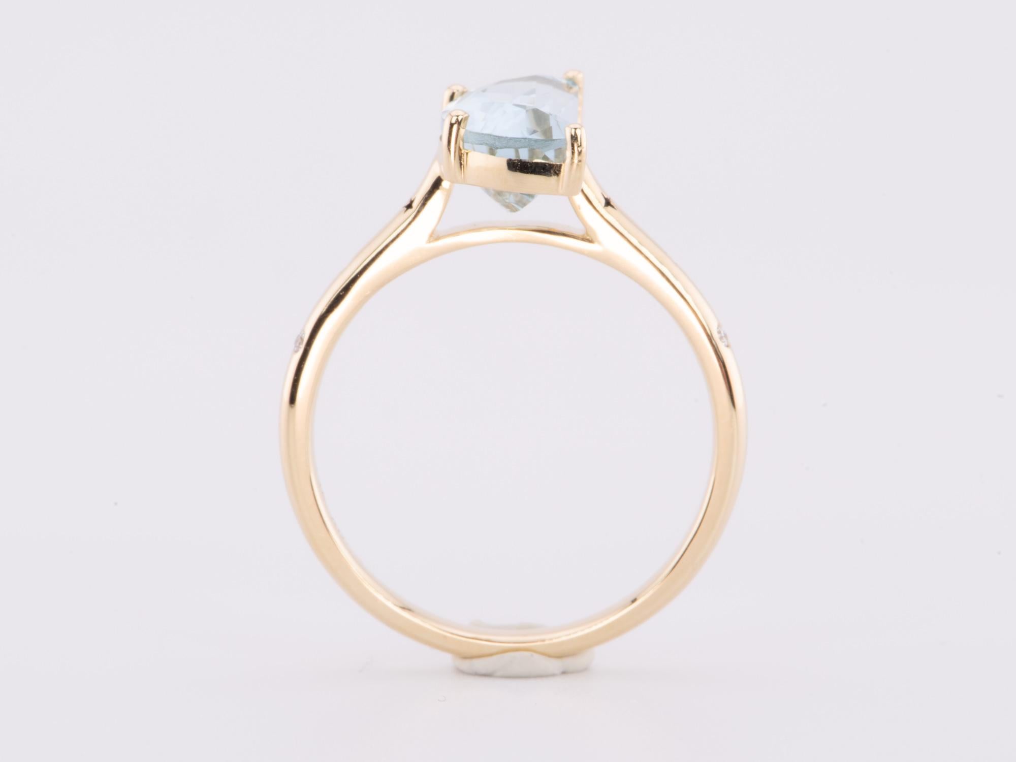 2ct Half Moon Aquamarine 14K Gold Engagement Ring Celestial Inspired Band R6646 In New Condition For Sale In Osprey, FL