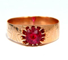 2ct Lab Ruby Vintage European Ring 14kt*
