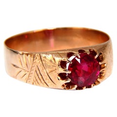 2ct Lab Ruby Vintage European Ring 14kt*