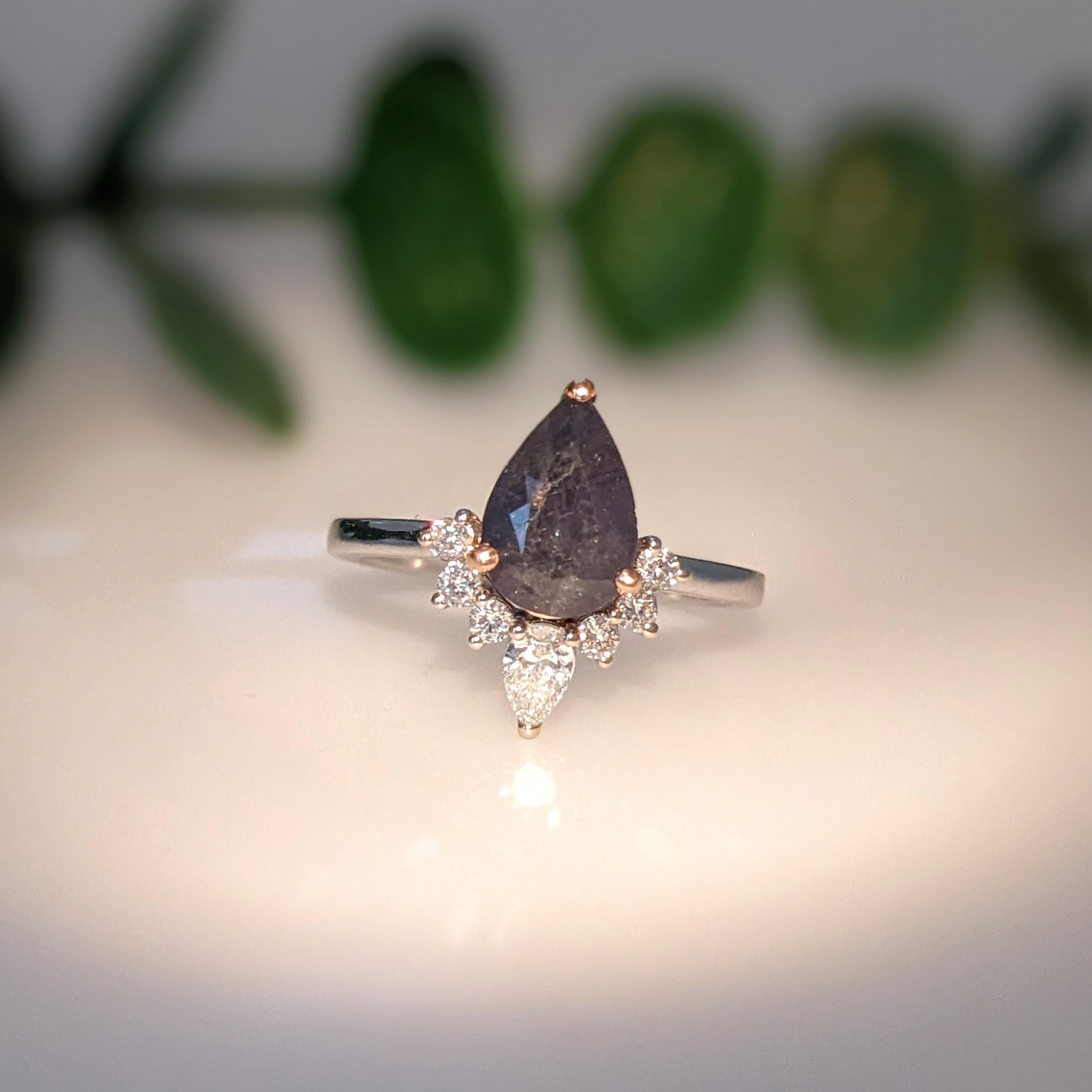 2ct Natural Alexandrite Ring w Natural Diamonds in Solid 14k Dual Tone Gold For Sale 3