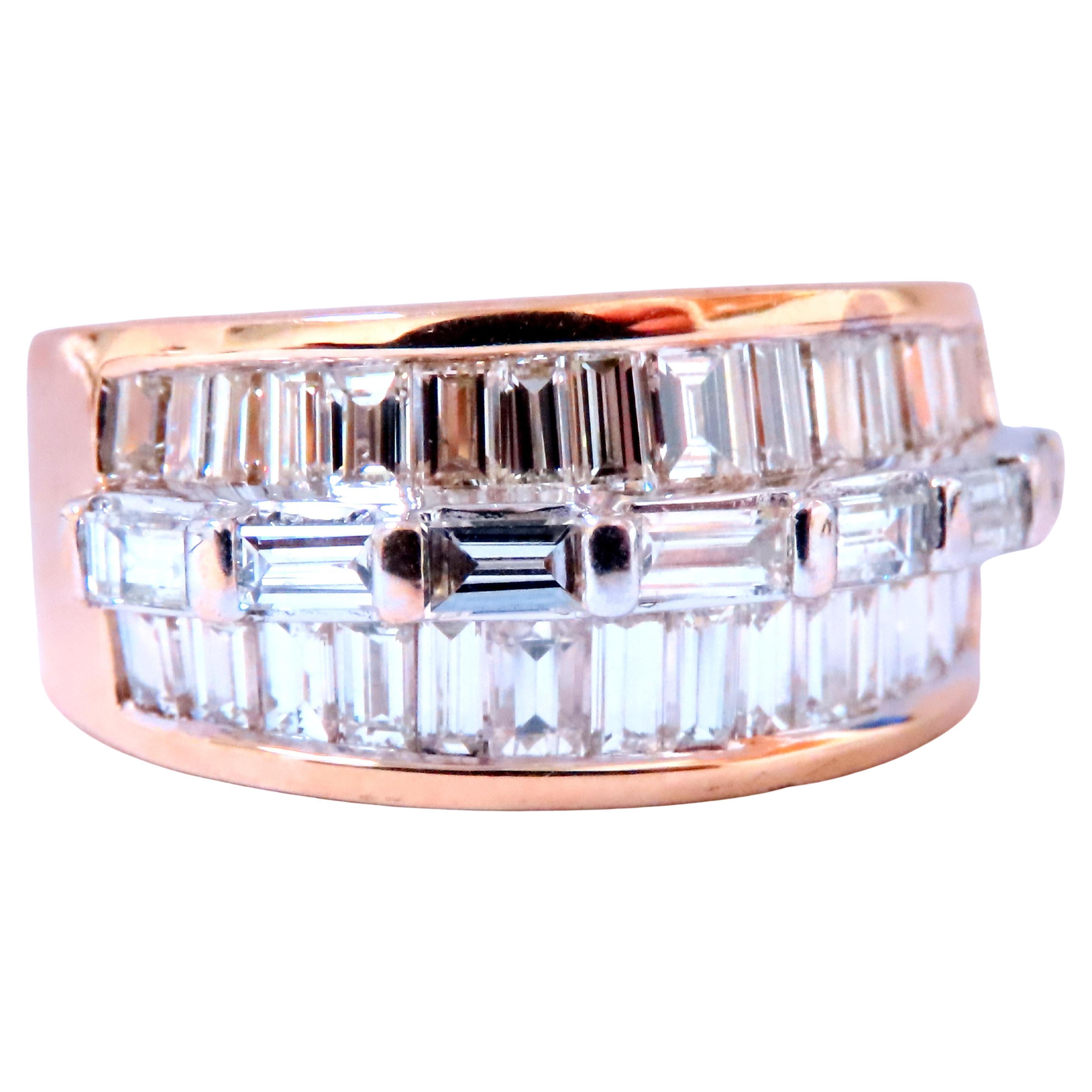 2ct Natural Baguette Diam2ct Natural Baguette Diamonds Wide Band 14kt Gold 12639