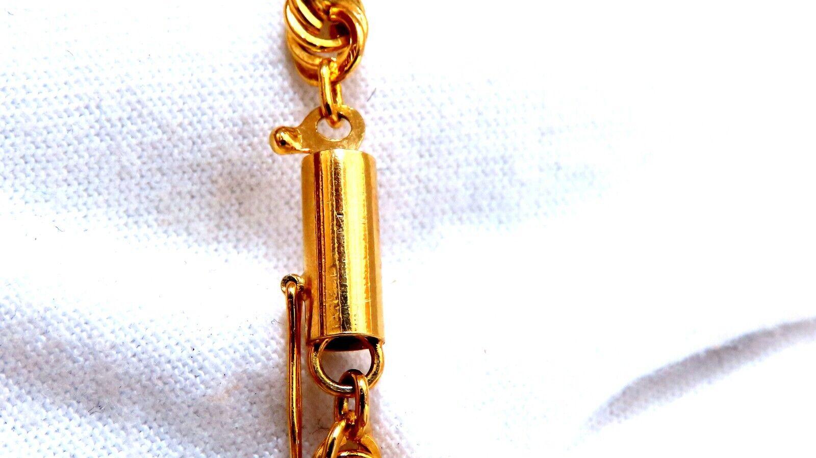 Collier initial « D » en forme de chaîne en corde de 14 carats avec diamants naturels 2 carats Unisexe en vente