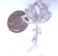 2 Karat natürliche Diamanten Ikonische Blume Anstecknadel 14KT 12534
