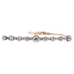 2ct Natural diamonds Pin / Tie Bar & Shirt Chain 14kt Vintage*