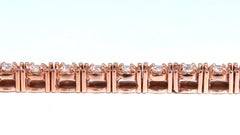 2ct. Natural Round Diamonds Tennis Bracelet Classic 14 Karat Rose Gold*