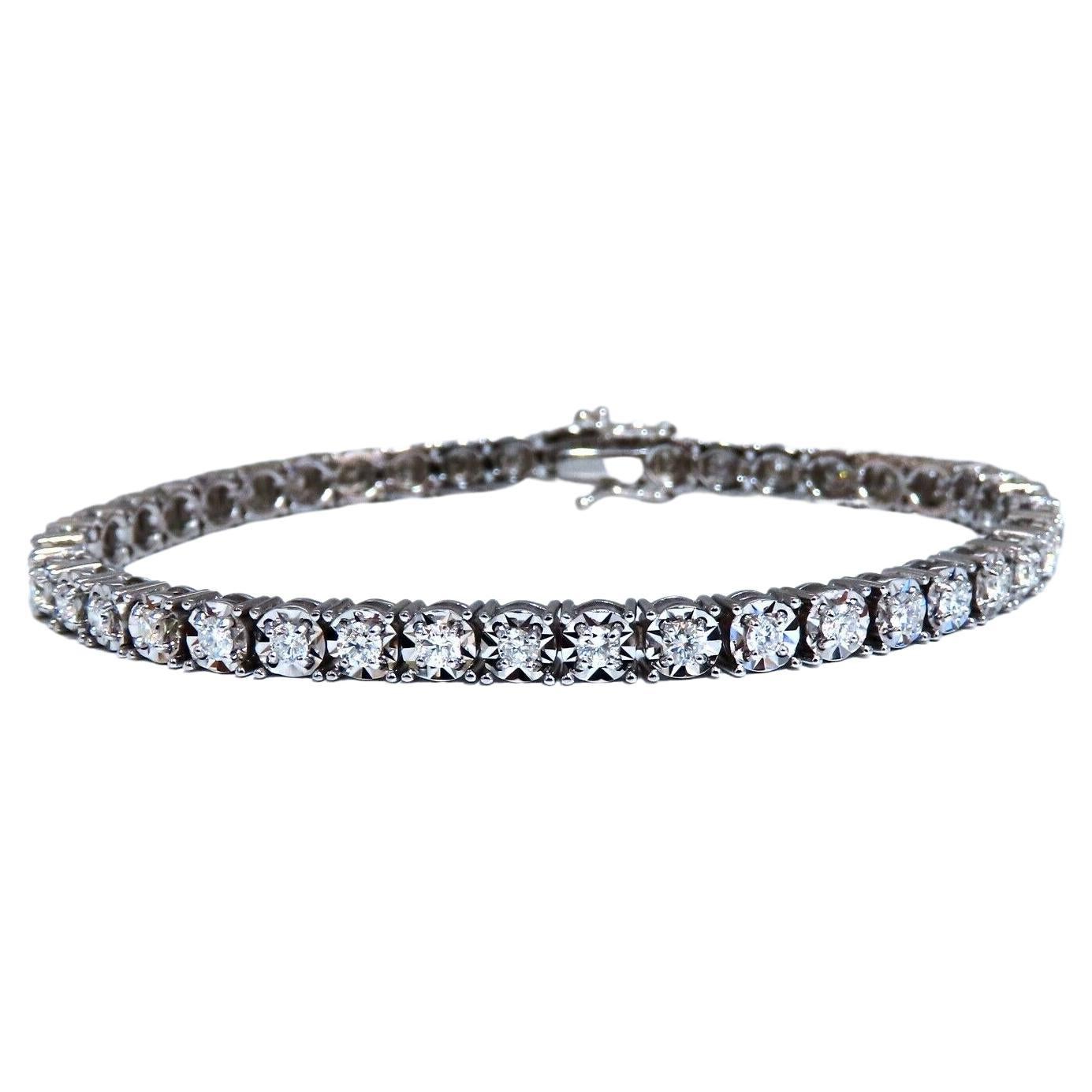 2ct. natural round diamonds tennis bracelet classic 14 karat white gold