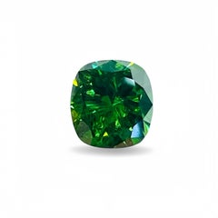 2ct Natural Russia Demantoid vivid green color eye clean clarity