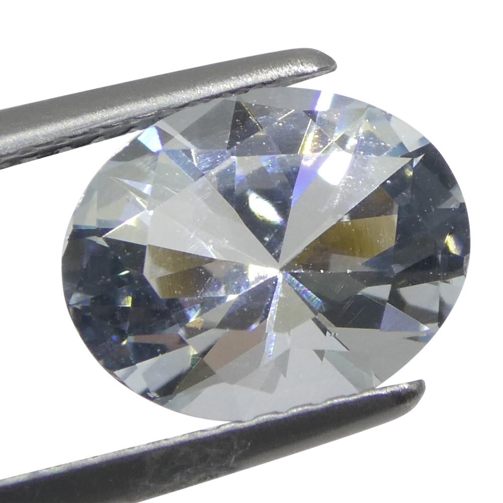 2ct Oval Blue Aquamarine from Brazil Unheated For Sale 6
