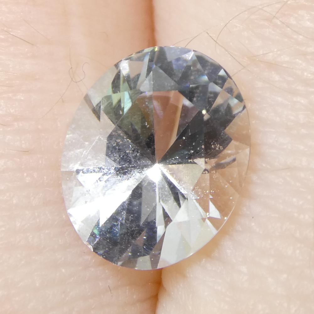 2ct Oval Blue Aquamarine from Brazil Unheated For Sale 8