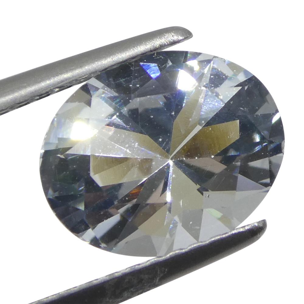 2ct Oval Blue Aquamarine from Brazil Unheated In New Condition For Sale In Toronto, Ontario