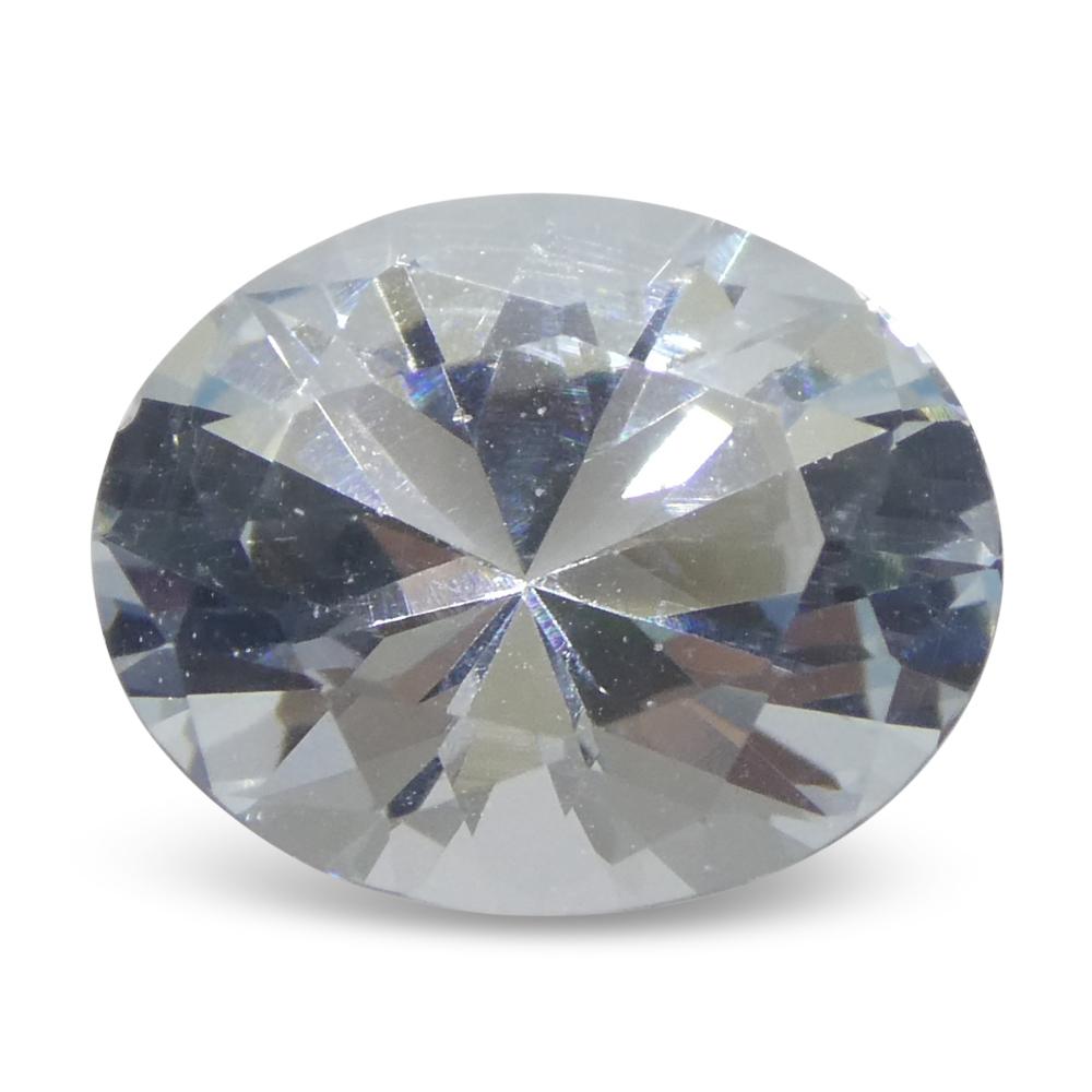 2ct Oval Blue Aquamarine from Brazil Unheated For Sale 1