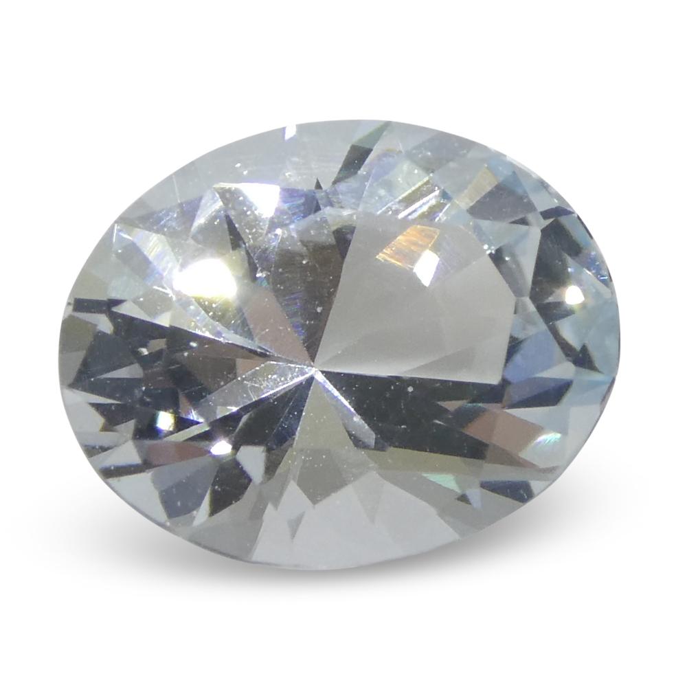 2ct Oval Blue Aquamarine from Brazil Unheated For Sale 3