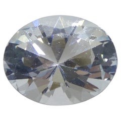 Aguamarina azul ovalada de 2 ct de Brasil sin calentar