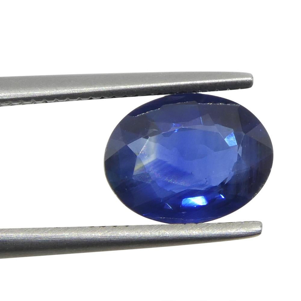 Brilliant Cut 2ct Oval Blue Sapphire from Thailand For Sale