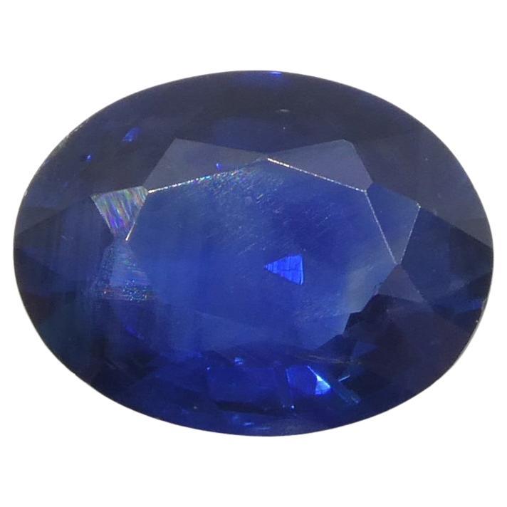 Saphir bleu ovale de 2 carat de Thaïlande
