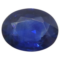 Saphir bleu ovale de 2 carat de Thaïlande