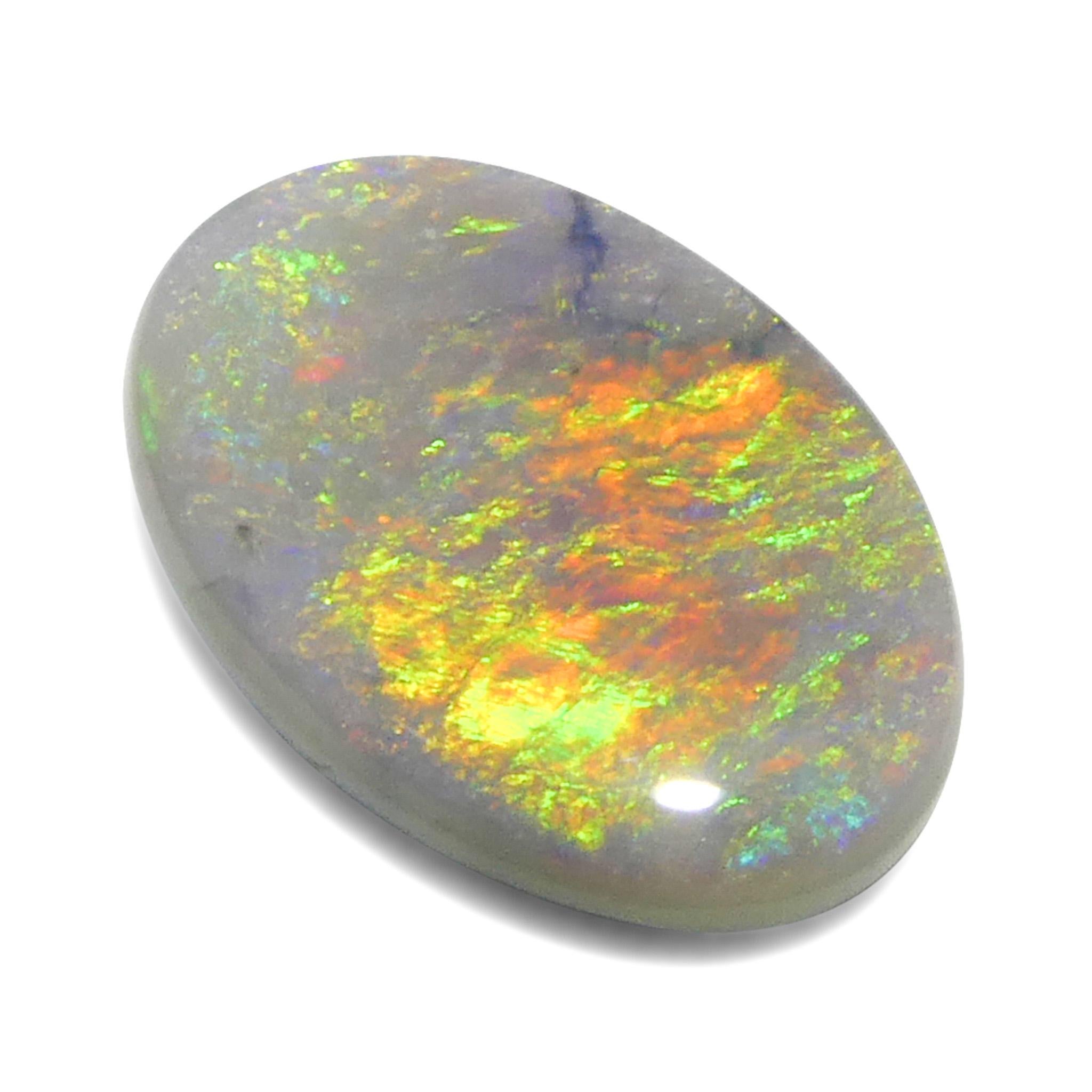 2ct Opale grigio ovale cabochon dall'Australia in vendita 7