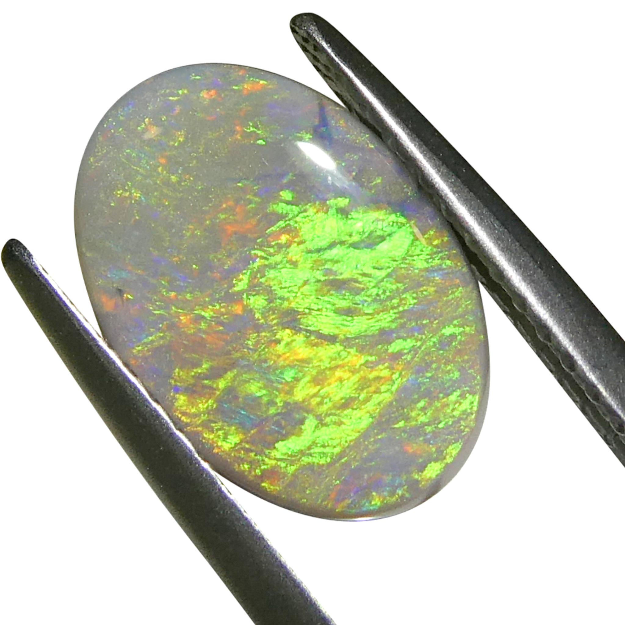 2ct Opale grigio ovale cabochon dall'Australia in vendita 8