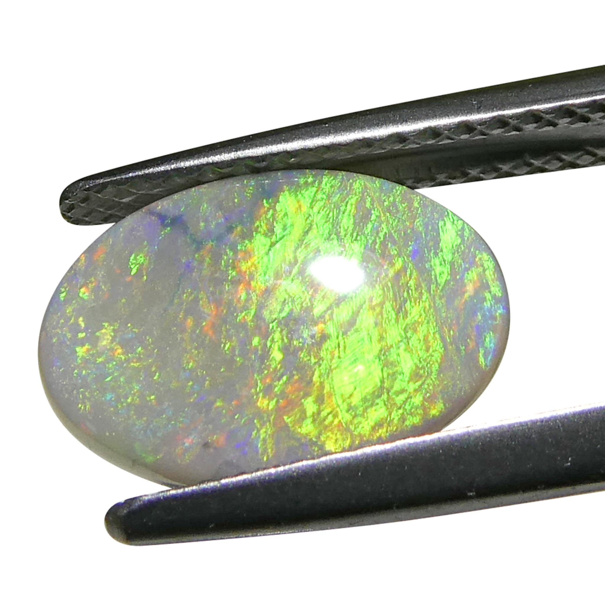 2ct Opale grigio ovale cabochon dall'Australia in vendita 9