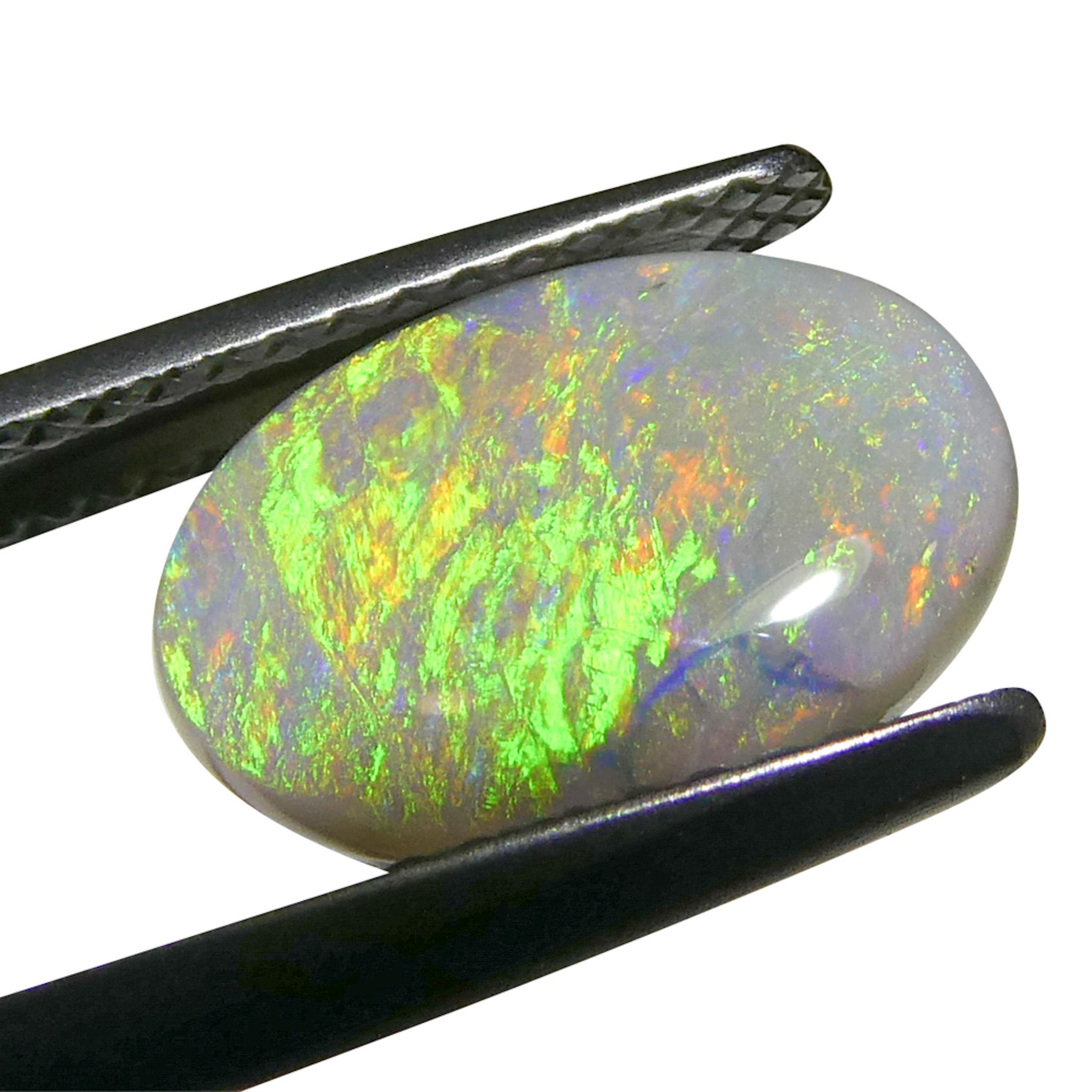 2ct Opale grigio ovale cabochon dall'Australia In condizioni Nuovo in vendita a Toronto, Ontario