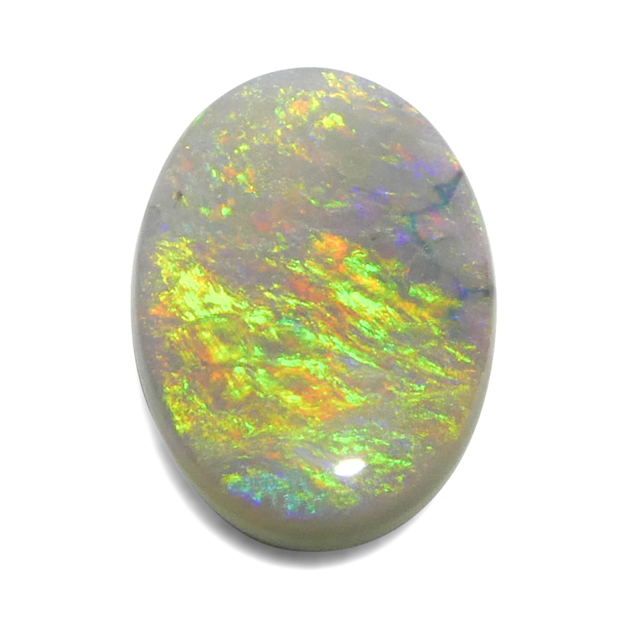 da uomo o donna 2ct Opale grigio ovale cabochon dall'Australia in vendita