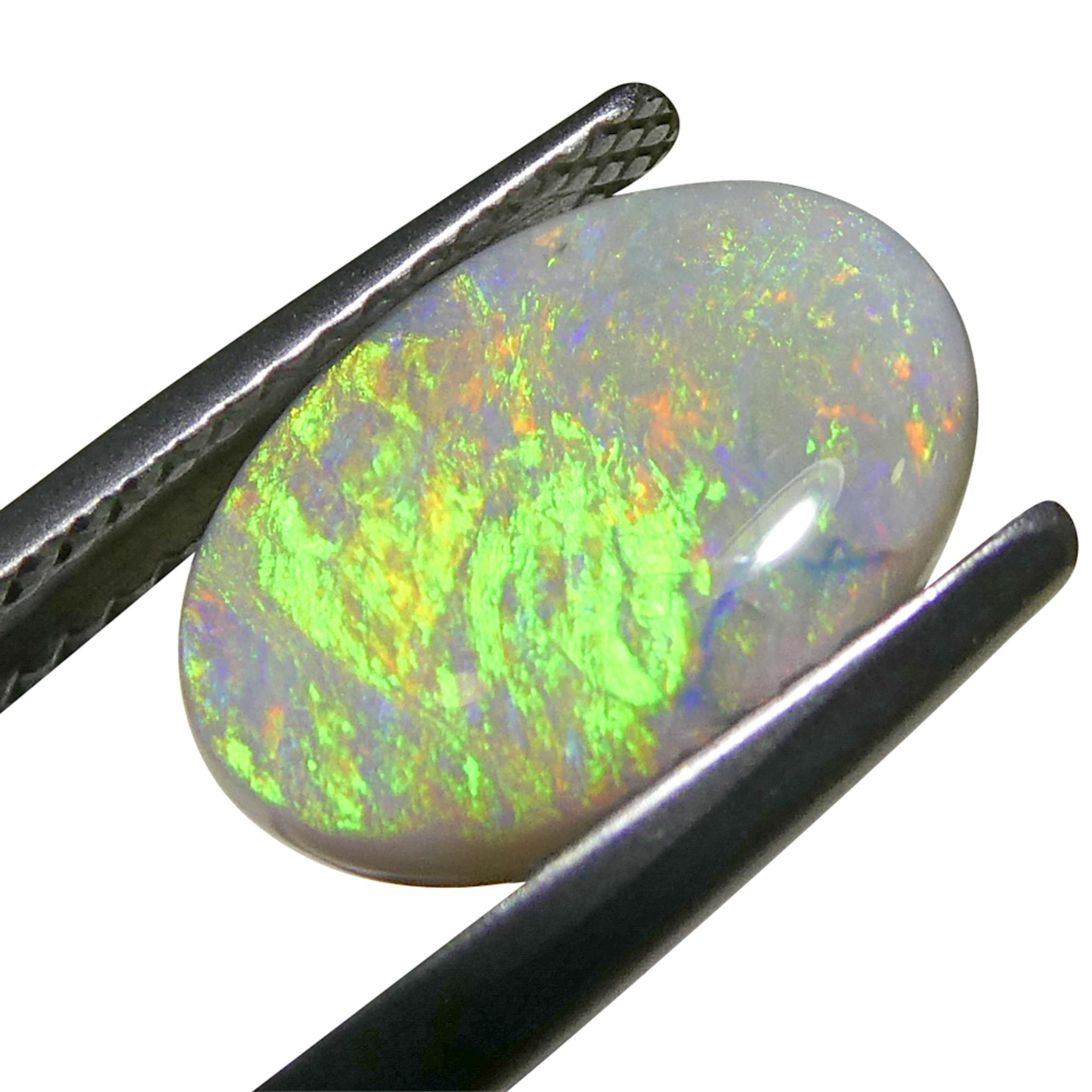 2ct Opale grigio ovale cabochon dall'Australia in vendita 1