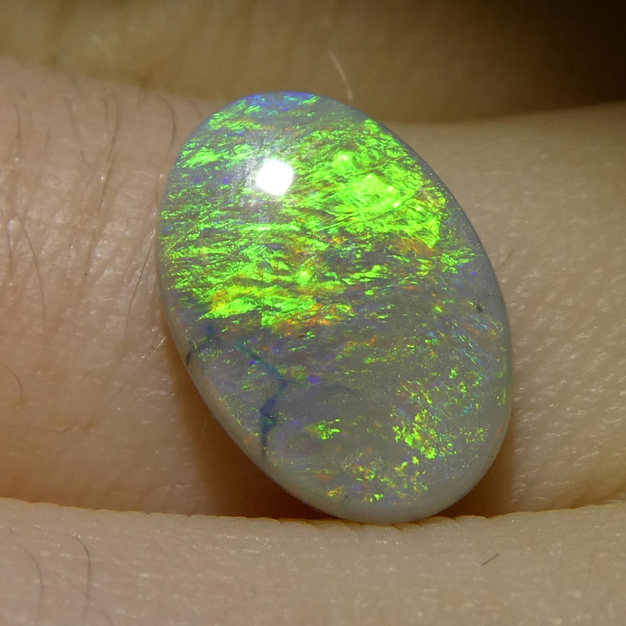 2ct Opale grigio ovale cabochon dall'Australia in vendita 2