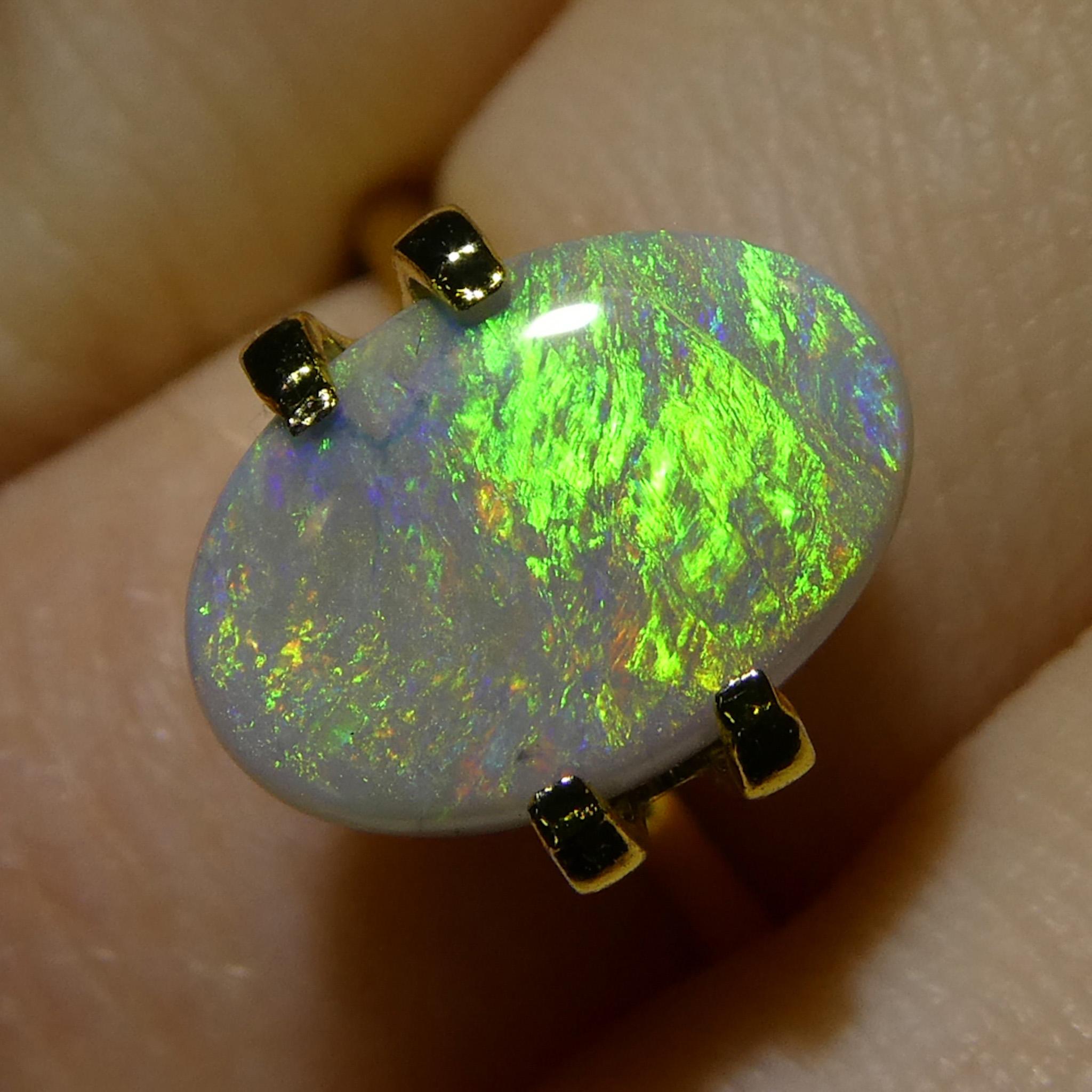 2ct Opale grigio ovale cabochon dall'Australia in vendita 3