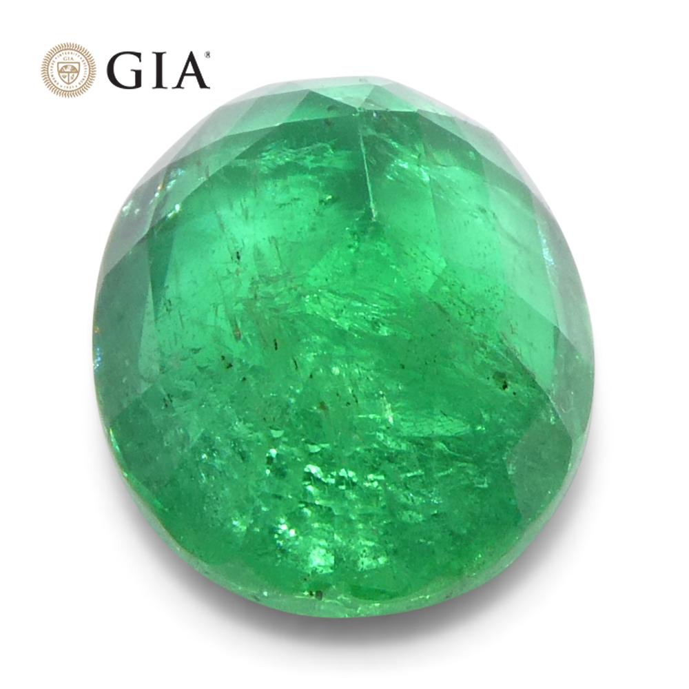 2ct Oval Green Emerald GIA Certified Zambia (F2) For Sale 6