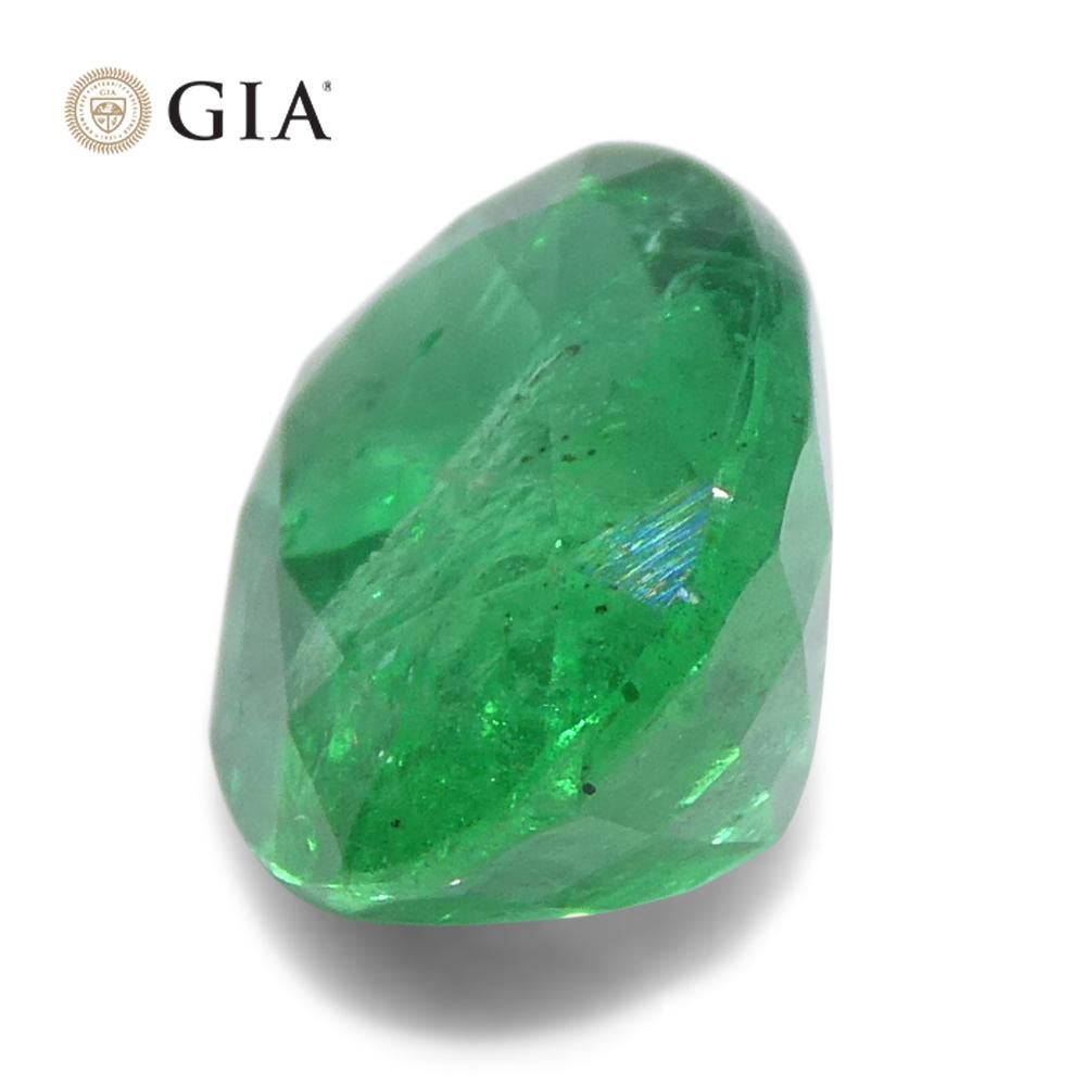2ct Oval Green Emerald GIA Certified Zambia (F2) For Sale 3
