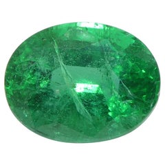 2ct Oval Green Emerald GIA Certified Zambia (F2)